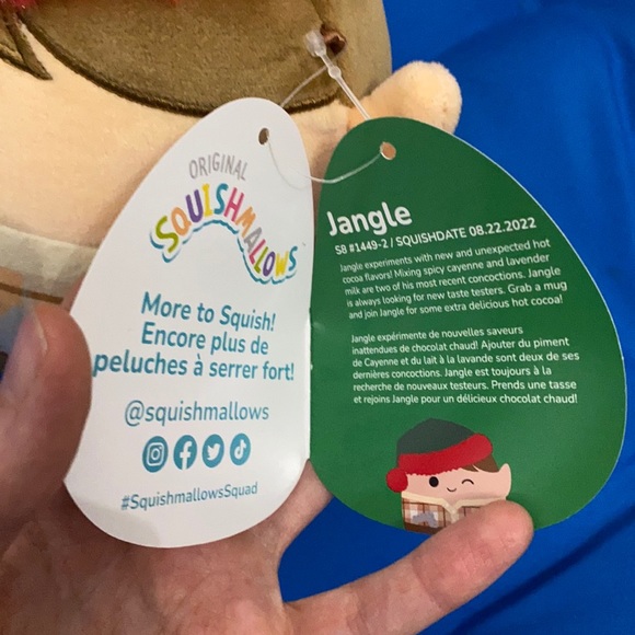 Original Squishmallows Jangle Size 8 “ Inch Christmas Elf NWTS - Picture 4 of 9